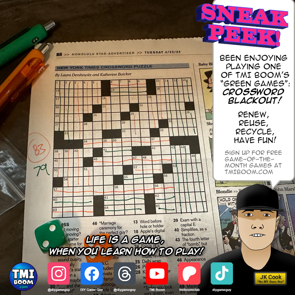 Crossword Blackout TMIBoom Crossword Blackout TMIBoom