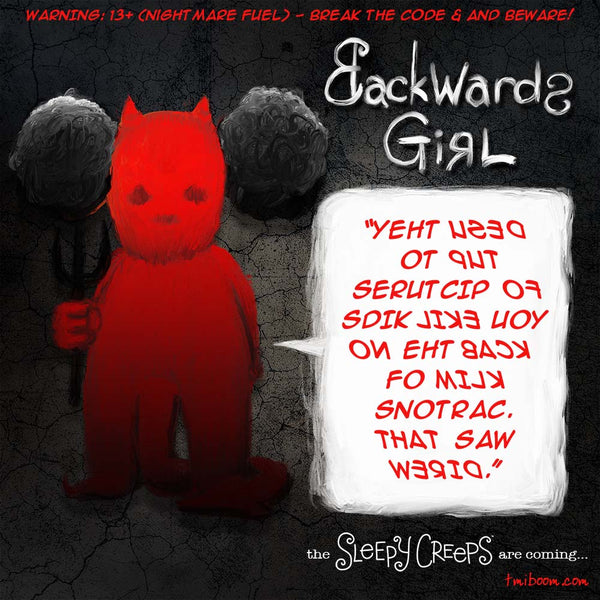 "Backwards Girl" Sleepy Creeps puzzle #1 WARNING!