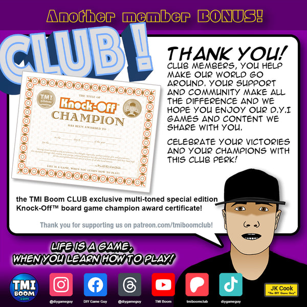 TMI Boom on Patreon...CLUB perks!