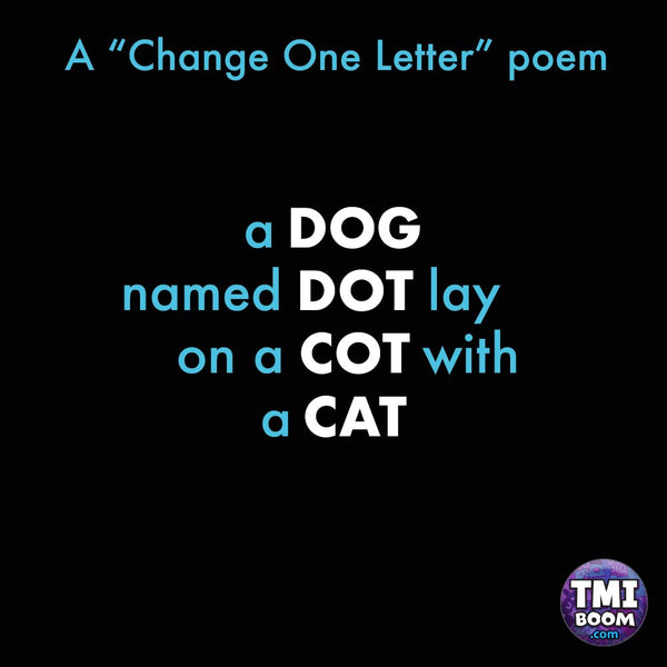 Turning a DOG into a CAT with poetry.
