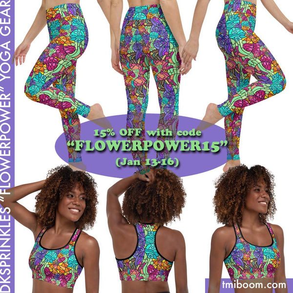 15% off "FLOWER POWER" yoga gear by DKSprinkles
