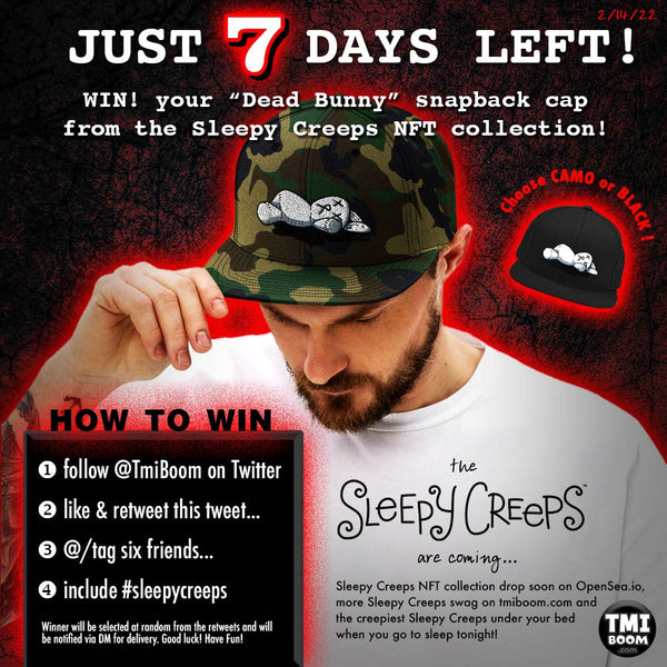 Win a "Dead Bunny" cap from the Sleepy Creeps NFT collection!
