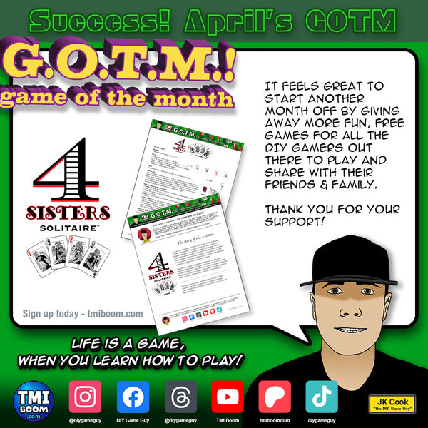 April's GOTM - 4 Sisters Solitaire drops today!