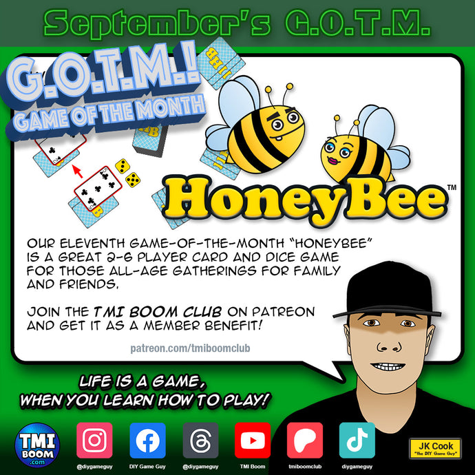 HoneyBee card game is our 11th game-of-the-month!