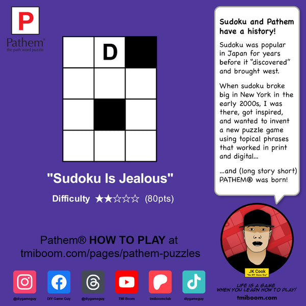 Sudoku and Pathem are neighbors.