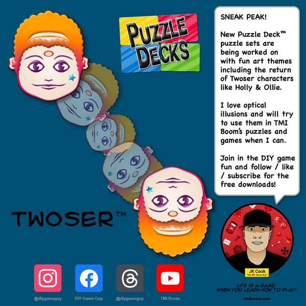SNEAK PEAK - Puzzle Decks™ & Twoser™