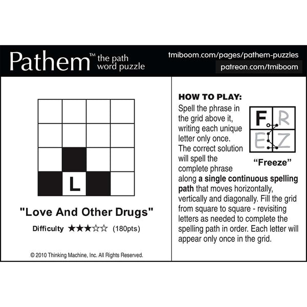 Pathem Puzzles: Love and Other Drugs