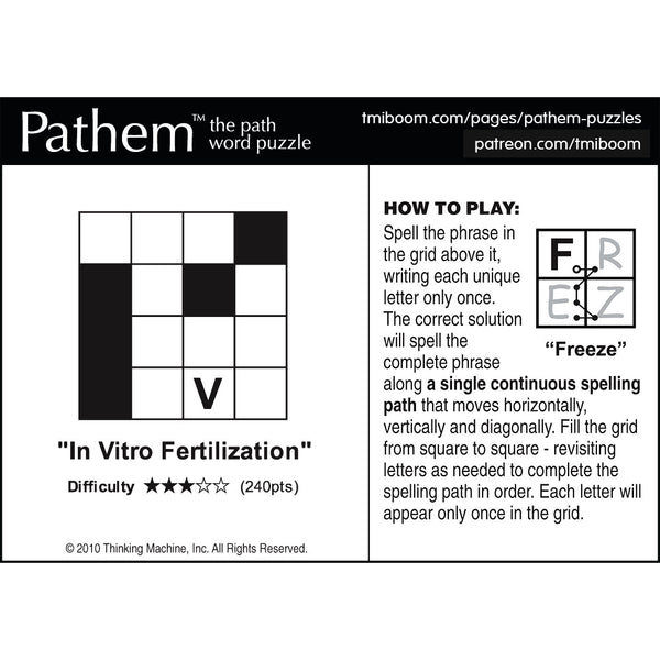 Pathem Puzzle: "In Vitro Fertilization"