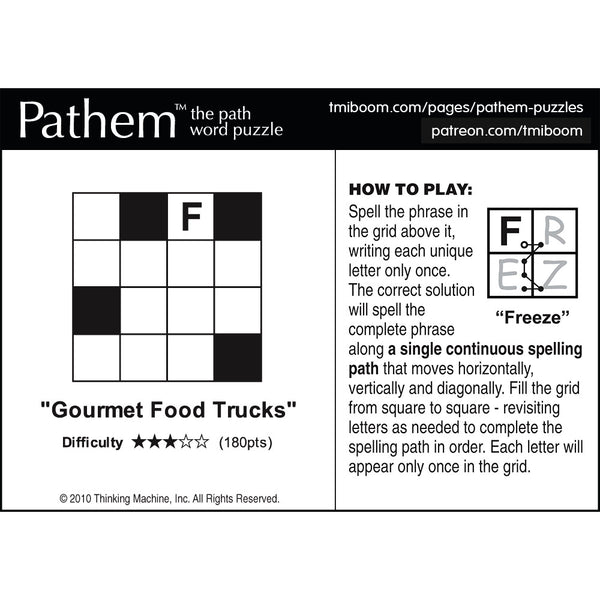 Pathem Puzzles : "Gourmet Food Truck"