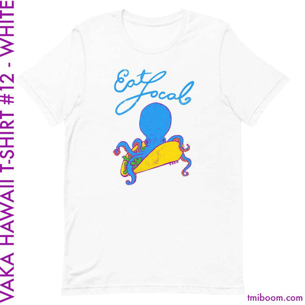 VAKA 100 t-shirt #12 "Tako Taco" in white