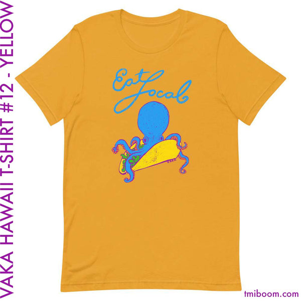 VAKA 100 t-shirt #12 "Tako Taco" in yellow