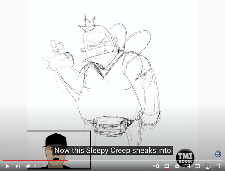 Sleepy Creeps "Toof Thairy" sketch on YouTube