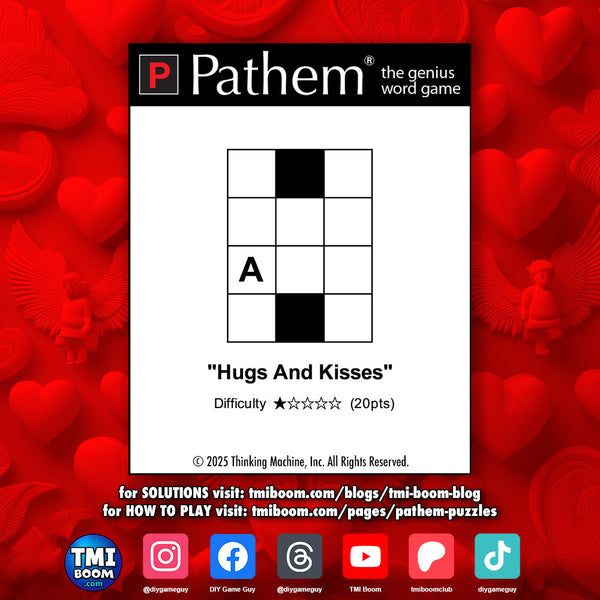 Valentine's Day word puzzle 2 of 5 - "High And Kisses"