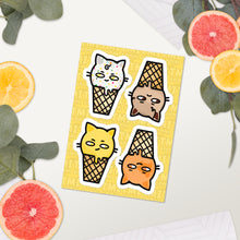 Load image into Gallery viewer, &quot;Kitty Cones&quot; sticker sheet #3